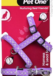 10mm Purple Reflective Cat Harness and Lead