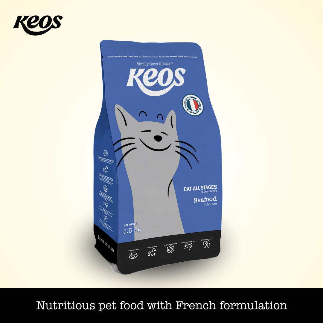 Keos Seafood Taste Cat Meals for All Life Phases